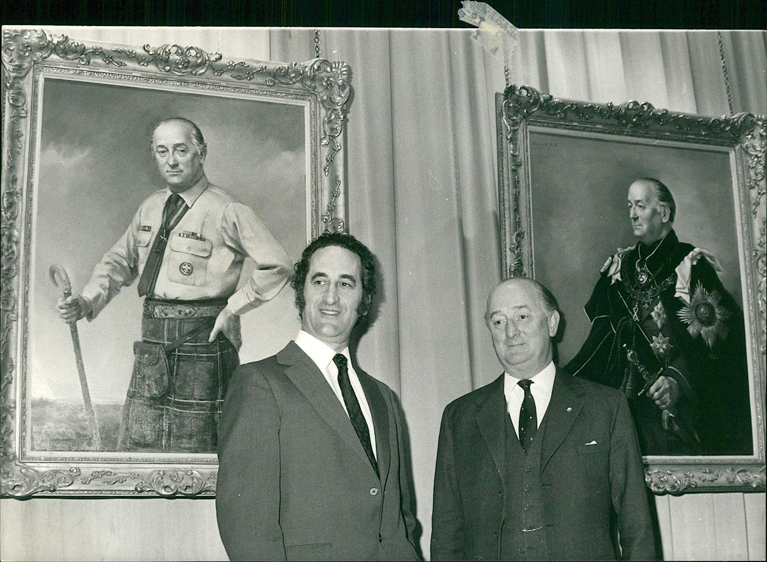 Lord Charles Maclean with John Hughes Hallet, 1973