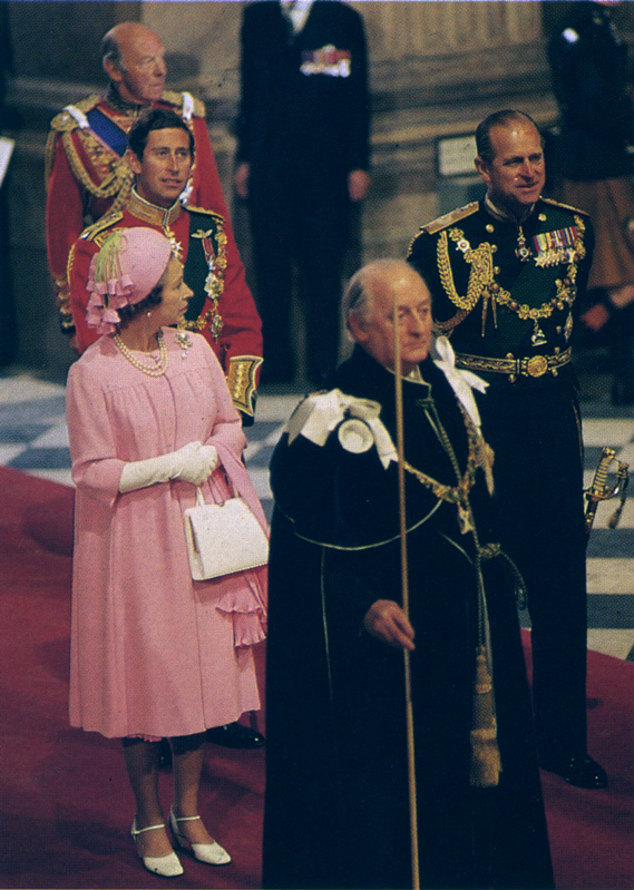 Lord Charles Maclean in procession at the Queen's 1977 Silver Jubilee