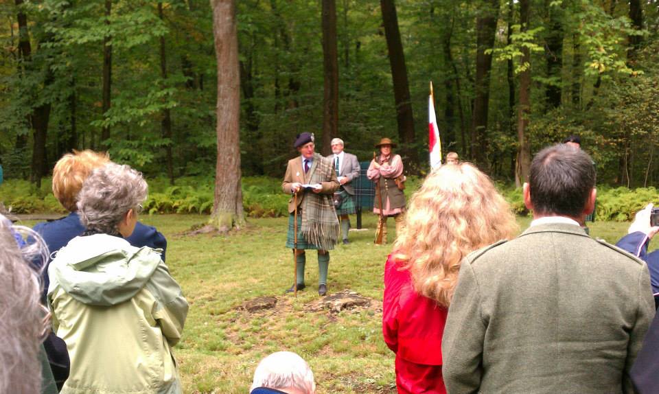 Sir Lachlan Maclean at the Fort Duart (Pennsylvania, United Stated) dedication in 2016