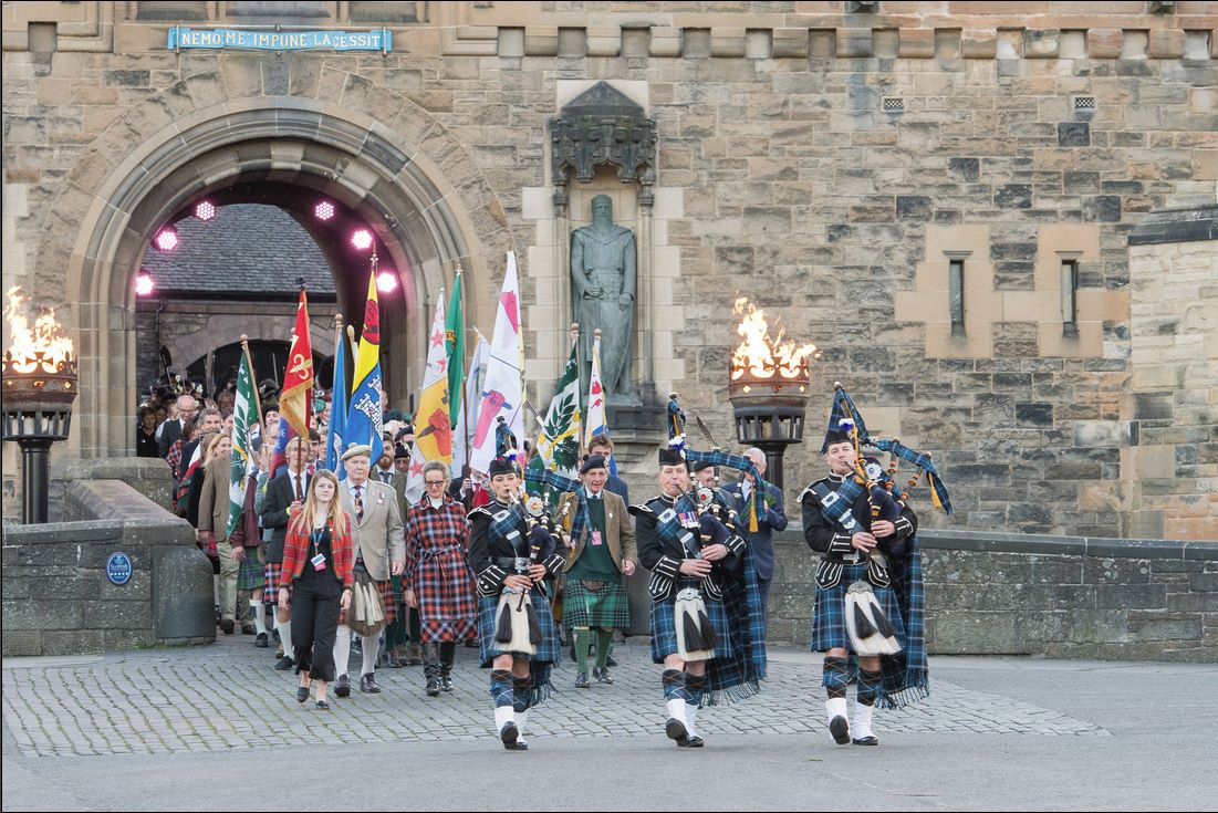 Sir Lachlan Maclean leads clan at Edinburgh Castle for the 2017 Royal Edinburgh Military Tattoo